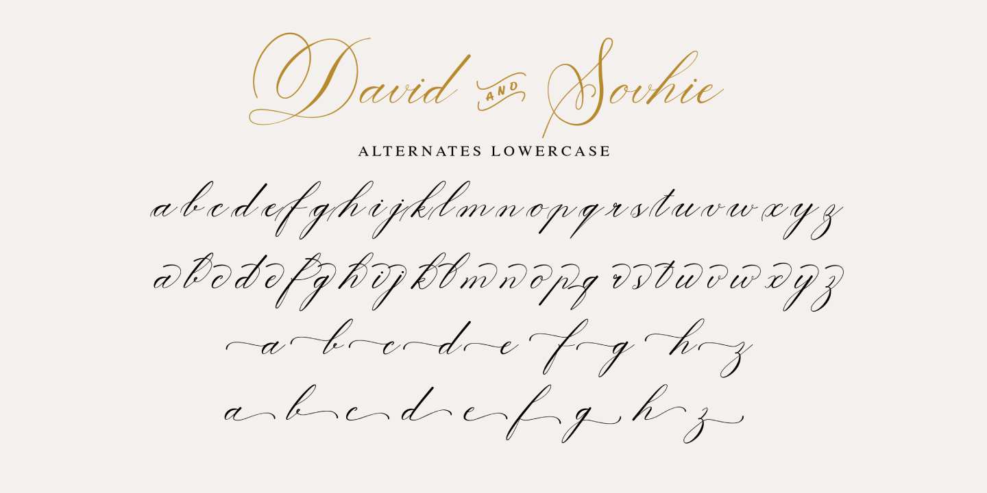 Beispiel einer David And Sovhie-Schriftart #2